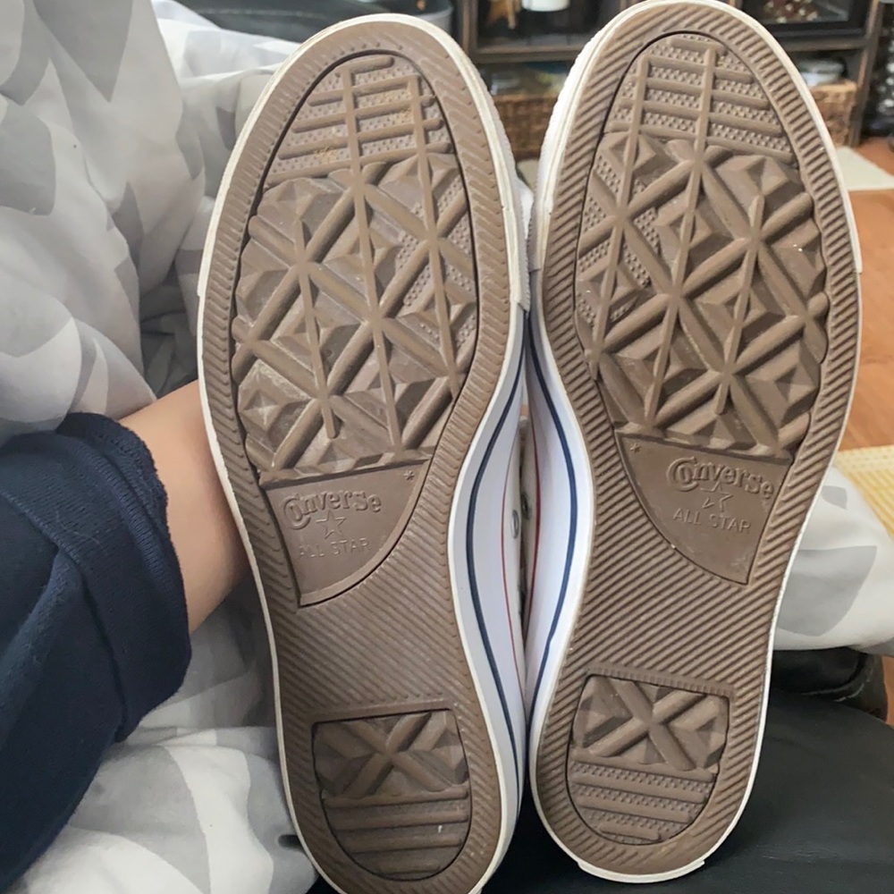 White Elastic back converse!!